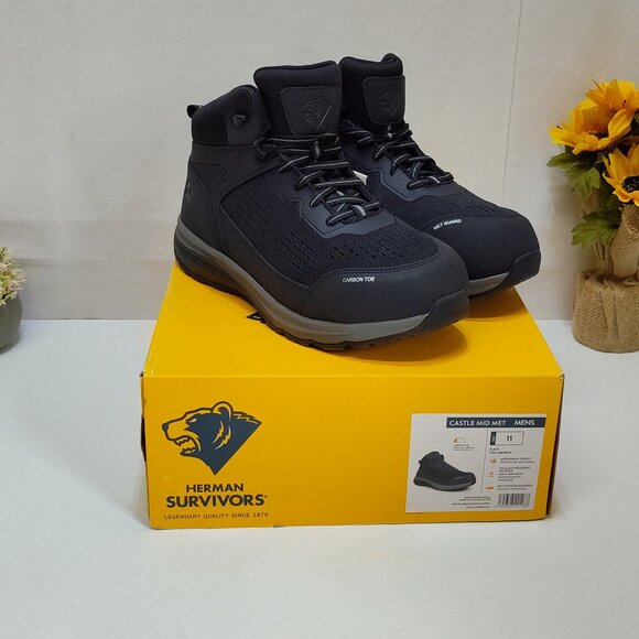 Herman Survivors Castle Carbon Safety Toe Men's 11 Work Shoes ASTM F2413-18 NIB - Picture 1 of 14